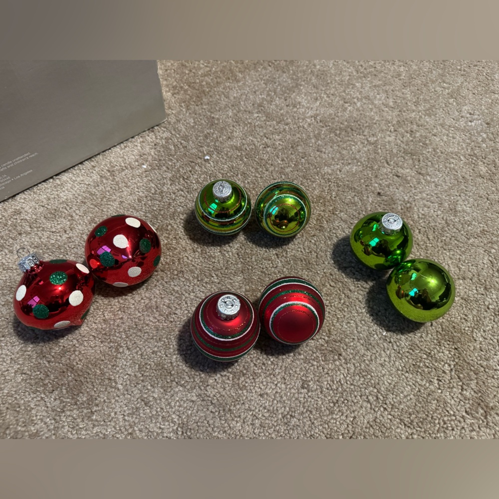 Red and green ornaments